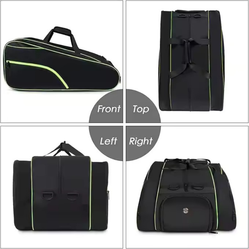 Athletic bag for tennis with shoe organizer