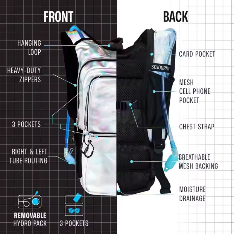 Hydration Backpack with Adjustable Straps