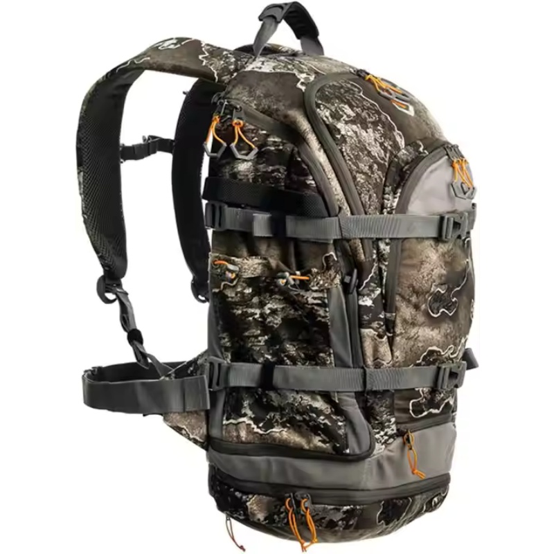 Camouflage hunting backpack with compartments